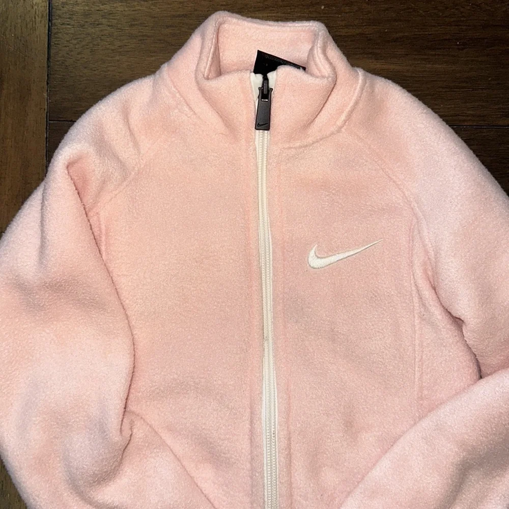 Nike xs/4 girls pink zip up fleece - Picture 2 of 5